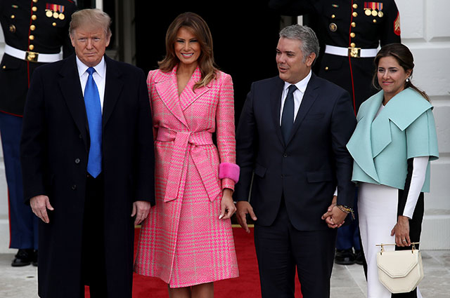 Дональд и Мелания Трамп встретились с президентом Колумбии и его супругой в Белом доме | СПЛЕТНИК